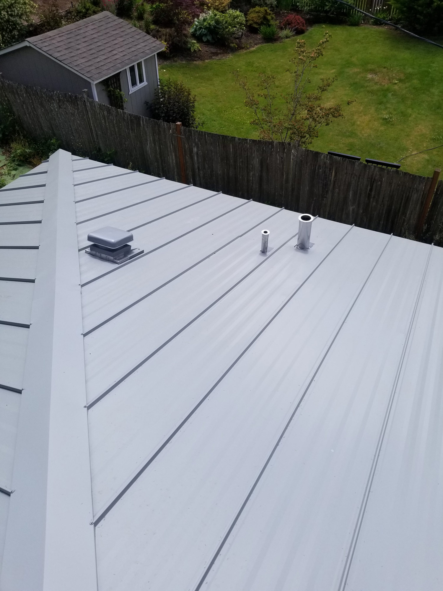 Gray metal roof